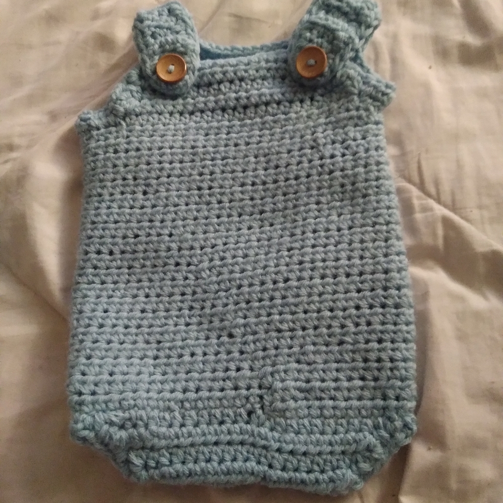 Handmade Crochet Baby Romper/Onesie